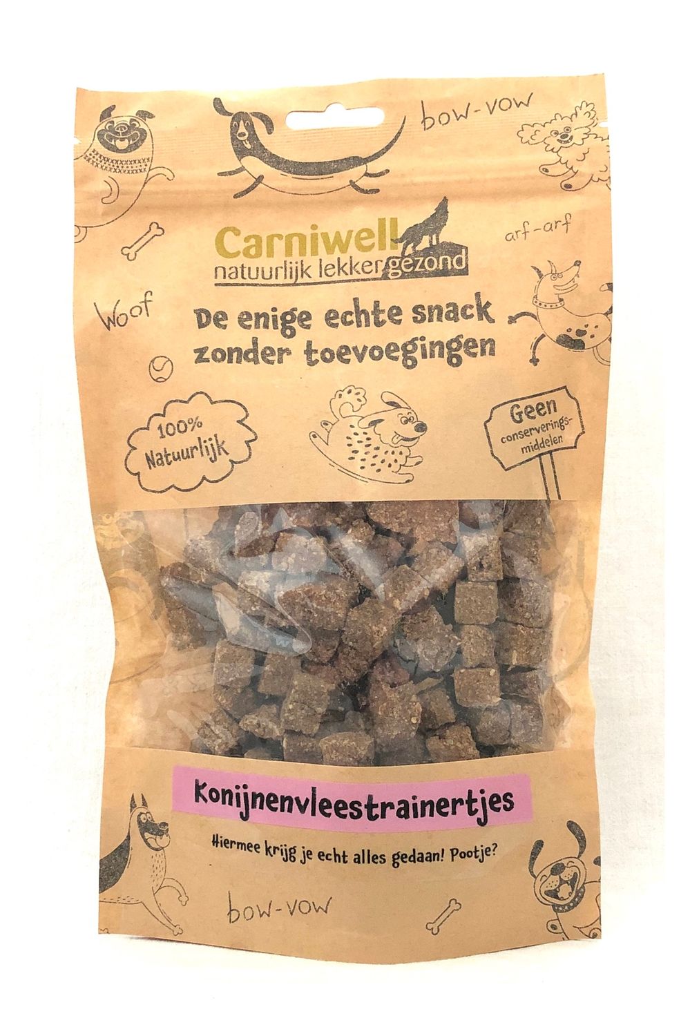 Carniwell Konijnenvleestrainertjes 200g