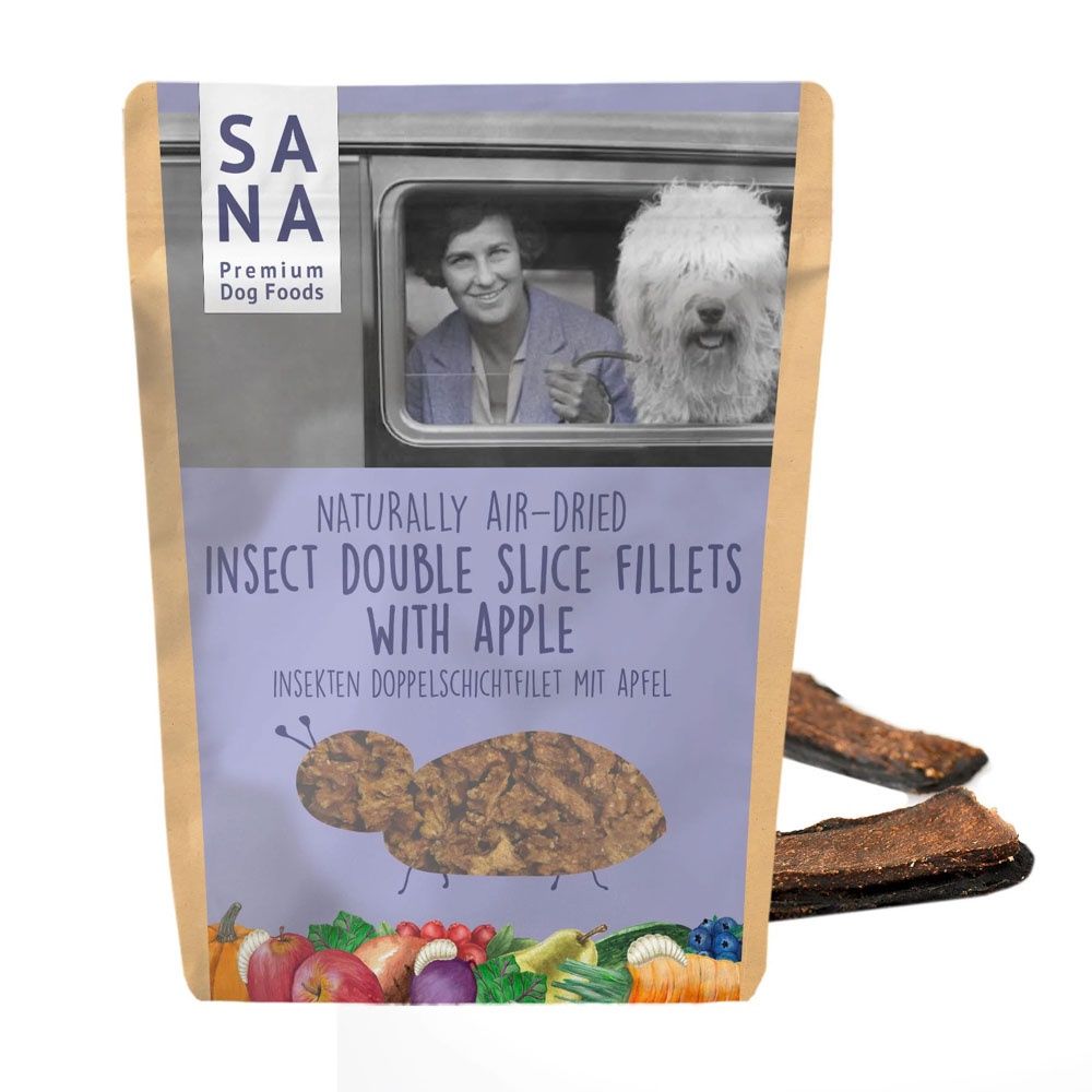 Sana Dog Double Slice Fillets insect met pompoen - 100g