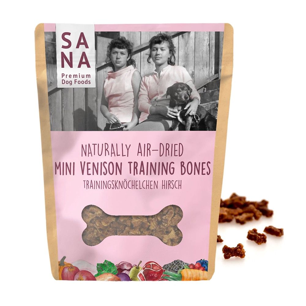 Sana Dog Mini Training Bones hert - 100g