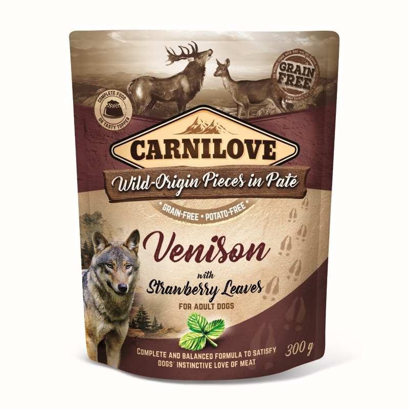 Carnilove Pouch Venison with strawberry leaves 300g