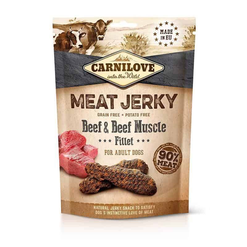 Carnilove Jerky - Beef &amp; Beef Muscle Fillet 100 g (12)