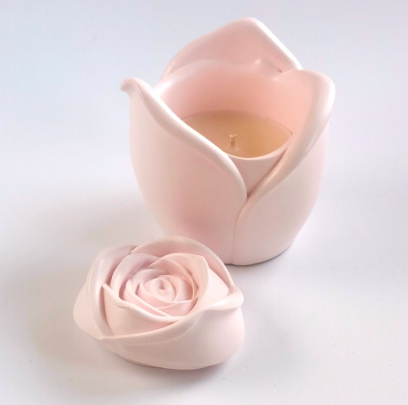 Kerzenschale "Rose" groß OHNE KERZE