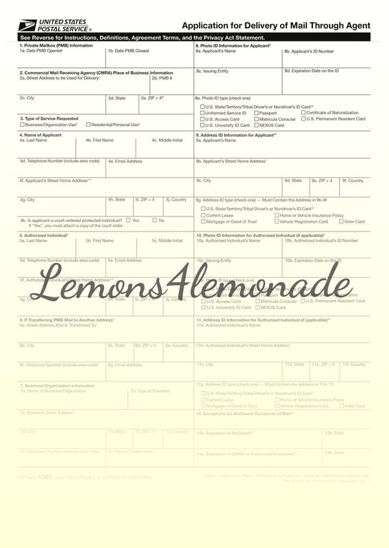 PS Form 1583