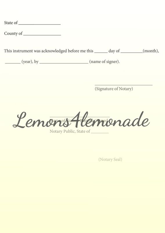 Notary Acknowledgment