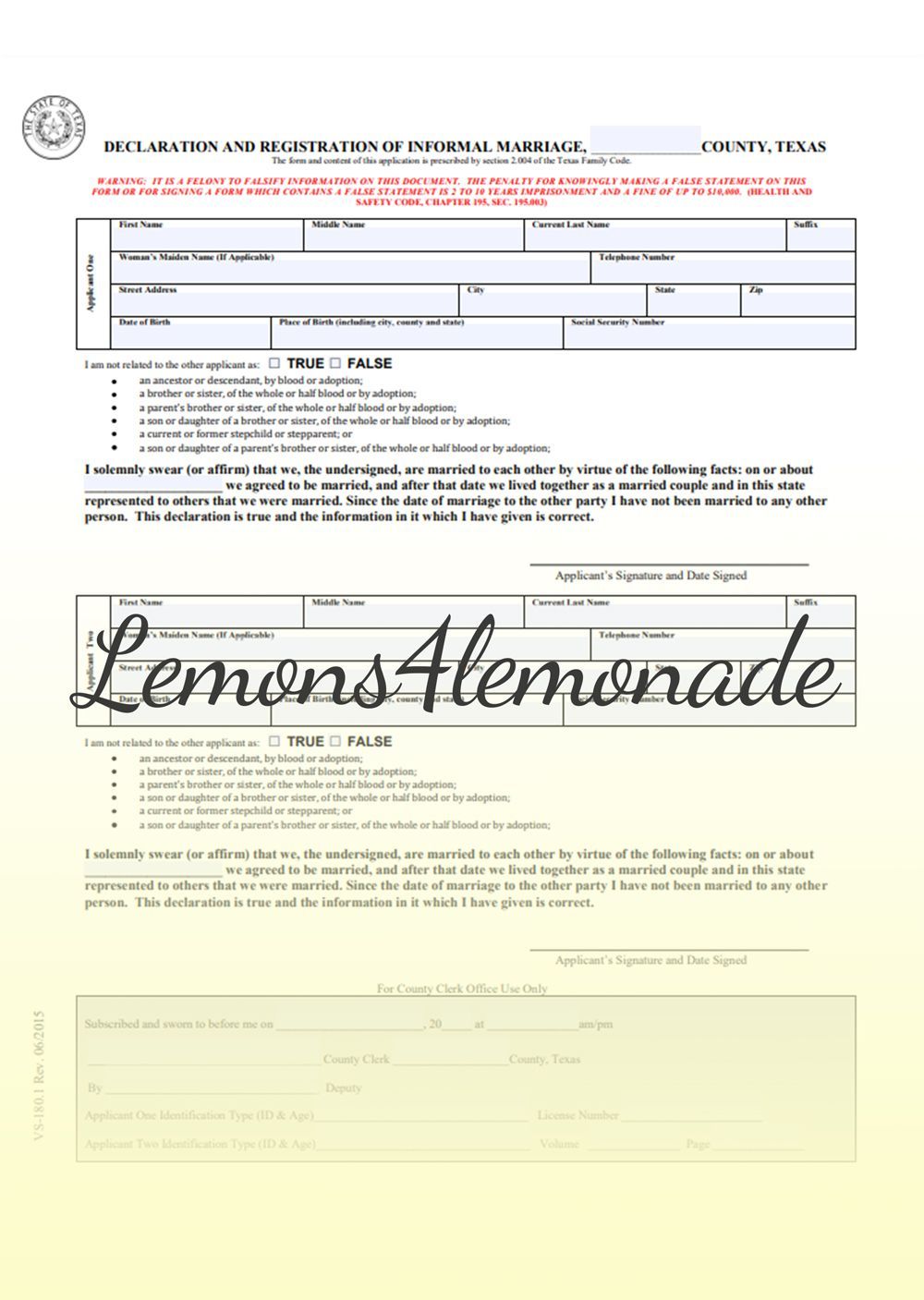Registration in Formal Marriage