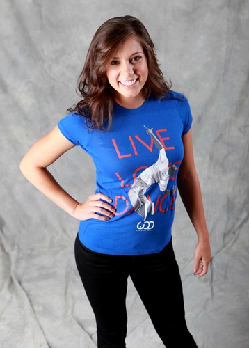 &quot;Live Love Dance&quot; - Blue - Women&#39;s Baby Tee