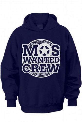 Mos Wanted Crew Logo Hoodie - Blue