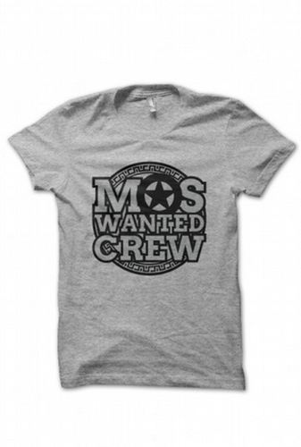 Mos Wanted Crew Logo - Grey