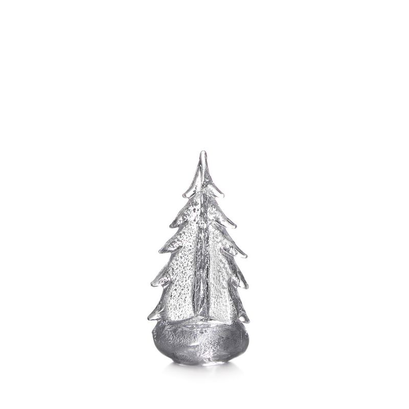 Simon Pearce Silver Leaf Evergreen- 10&quot;