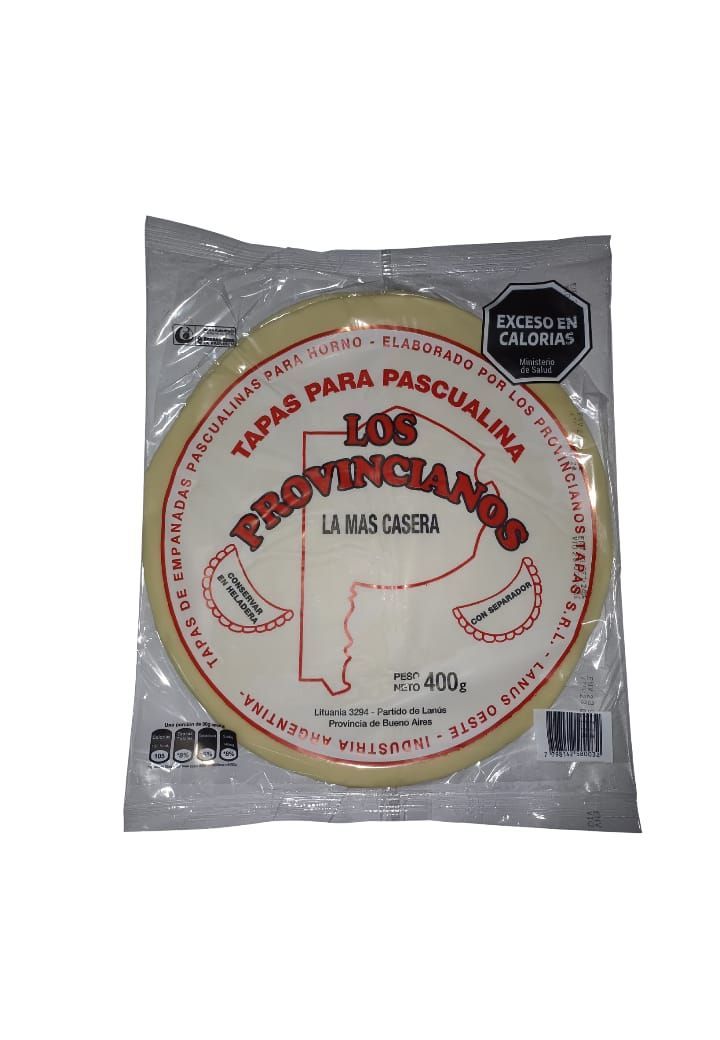 Tapas para pascualinas por 400gr.