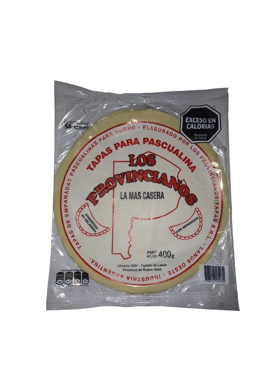 Tapas para pascualinas por 400gr.