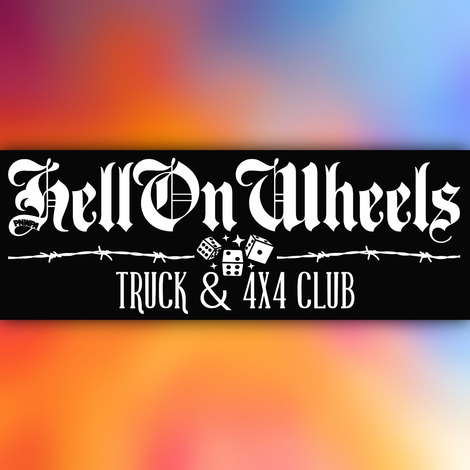 Slogan Back Windshield