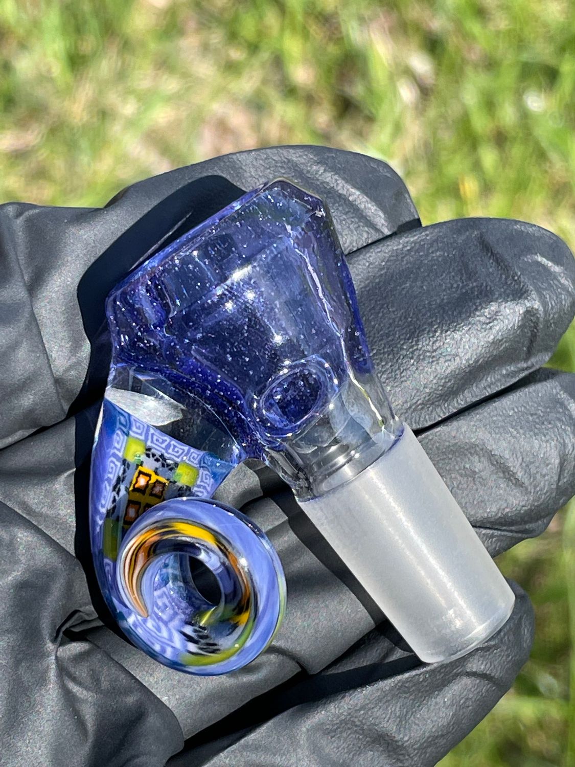 Crunklestein x BlackT Glass - 4-Hole Collab Slide #3