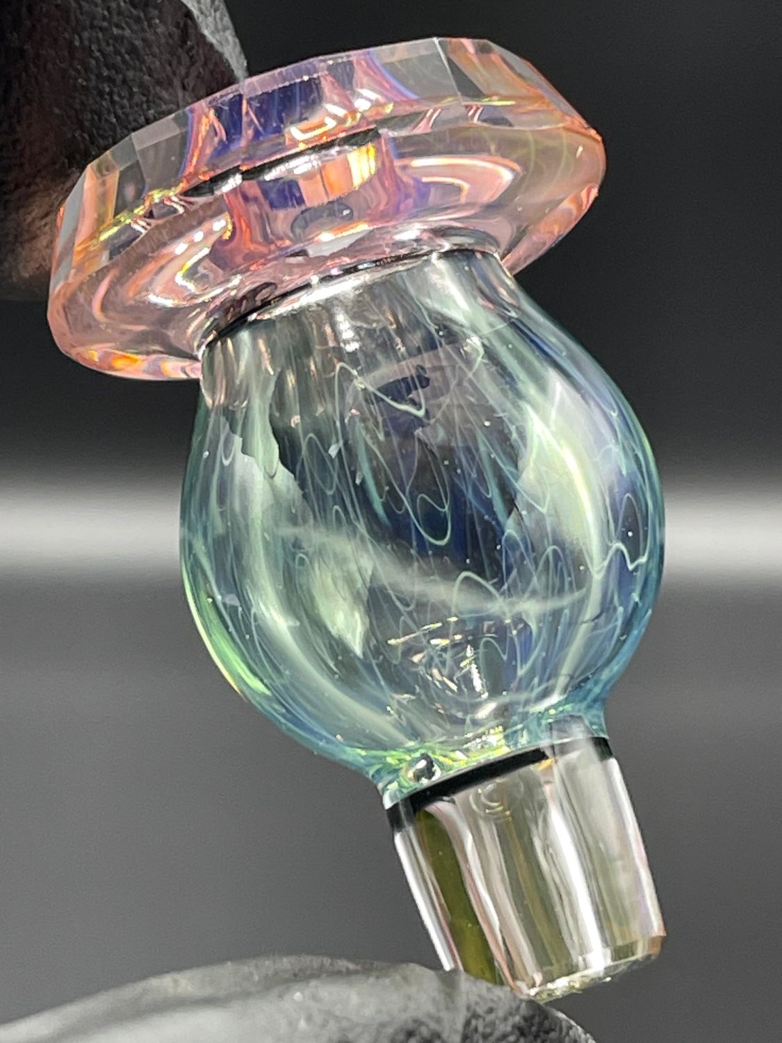Brick Glass - Fumed/Faceted Bubble Cap #5
