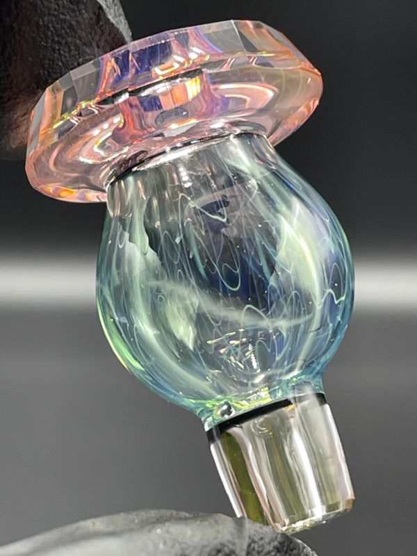 Brick Glass - Fumed/Faceted Bubble Cap #5