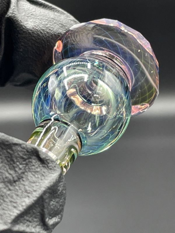 Brick Glass - Fumed/Faceted Bubble Cap #5