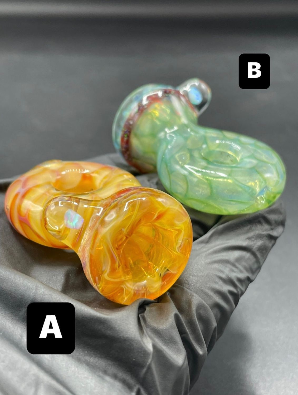 KitKanz Glass - Honeycomb Donut Chillum, Style: A