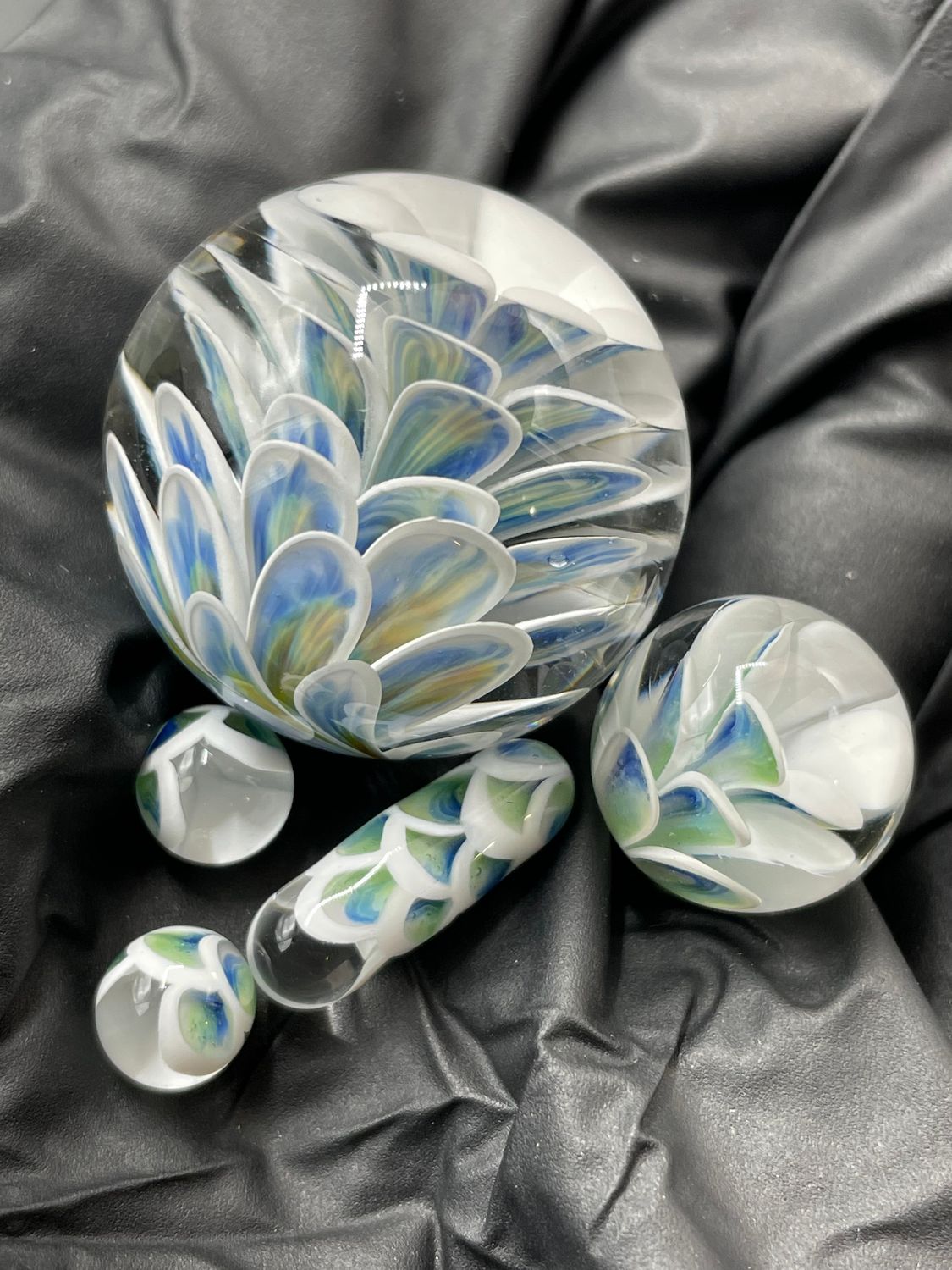 Divleli Glass - 5pc Dotstack Implosion Slurper Set 3