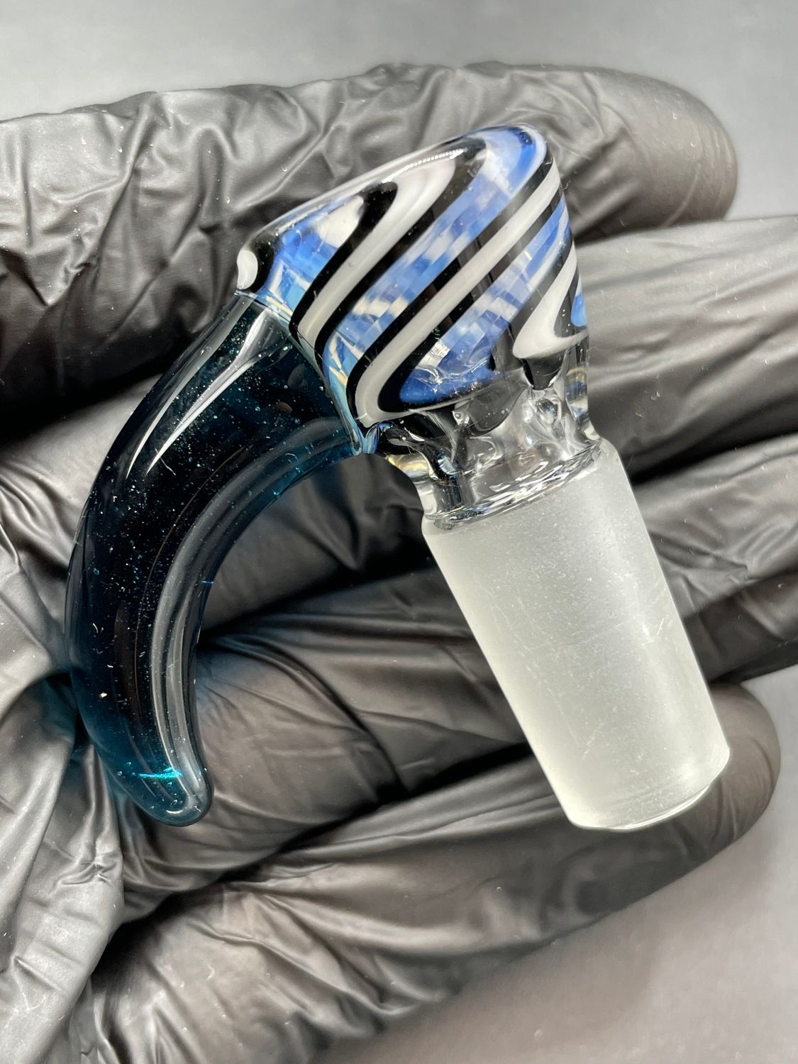 TKO Glass - 14mm Tube Cane Slide with Horn 7