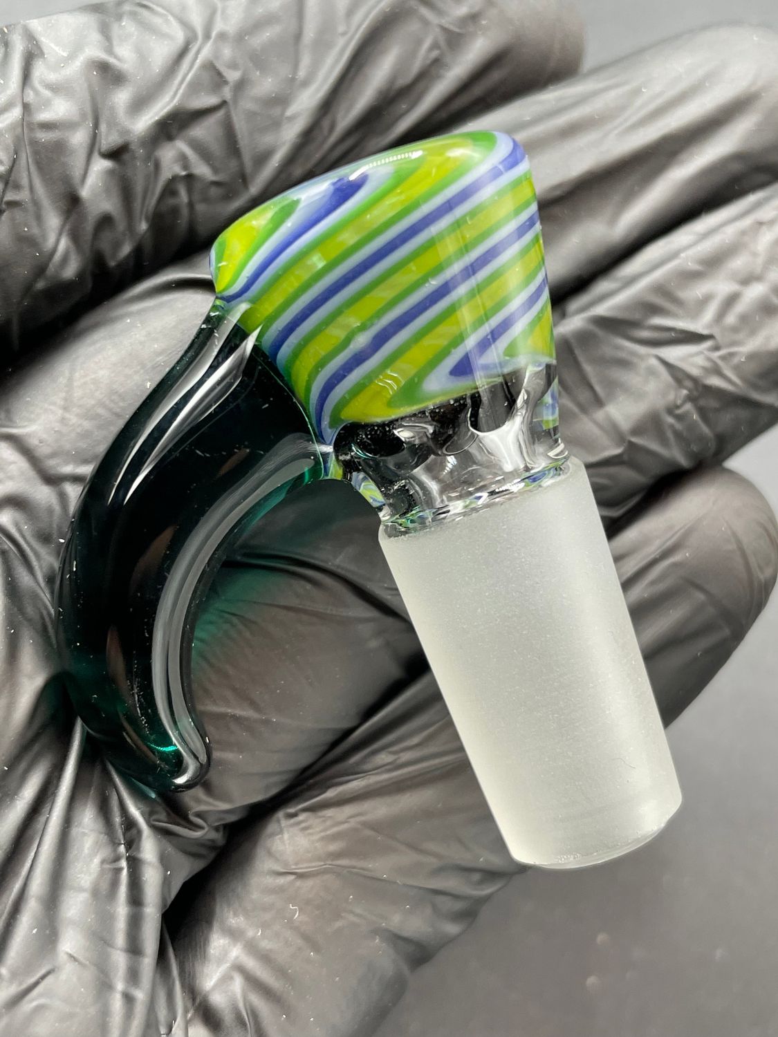 TKO Glass - 14mm Tube Cane Slide with Horn 5