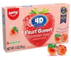 AMOS 4D FRUIT GUMMY STRAWBERRY BURST THEATRE BOX