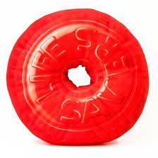 KANGARU LIFE SAVERS ROUND RED PILLOW WITH HOLE 10&quot;X2&quot;X2&quot;