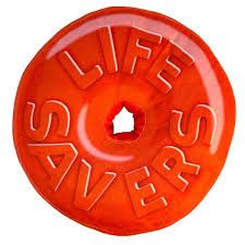 KANGARU LIFE SAVERS ROUND ORANGE PILLOW WITH HOLE 10&quot;X2&quot;X2&quot;