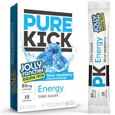 PURE KICK JOLLY RANCHER ENERGY DRINK MIX BLUE RASPBERRY FLAVOR