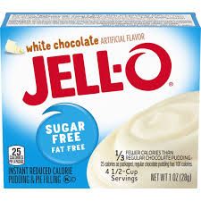 JELLO WHITE CHOCOLATE PUDDING ZERO SUGAR