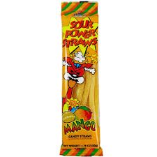 SOUR POWER CANDY STRAWS MANGO POWER