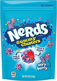 NERDS GUMMY CLUSTERS VERY BERRY STAND UP BAG