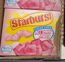 STARBURST SUGAR FREE STRAWBERRY ALL PINK GELATIN