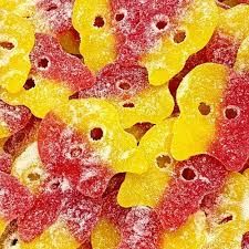 BUBS BULK GIANT SOUR RASPBERRY LEMON SKULLS