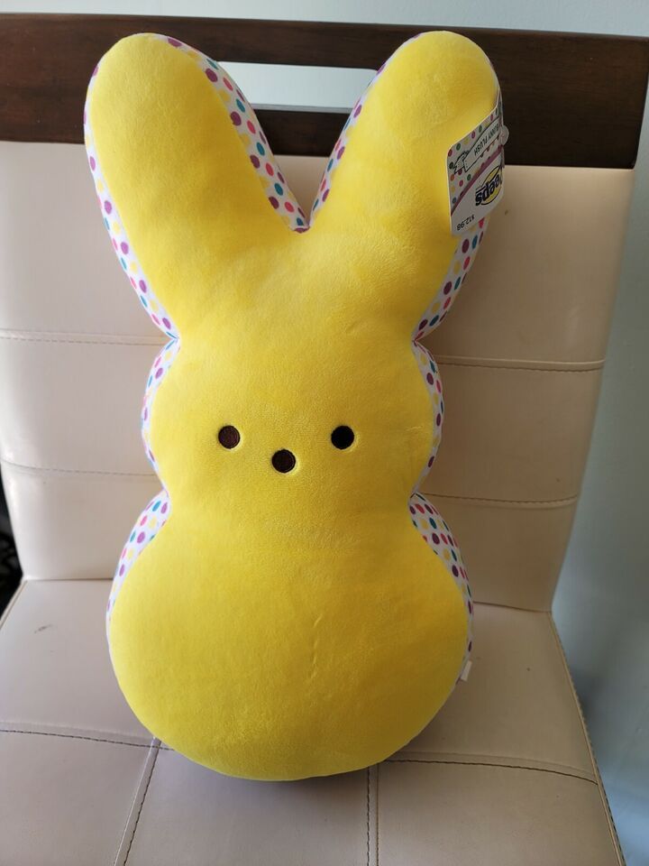 PEEPS GINGHAM PLUSH BUNNY - YELLOW