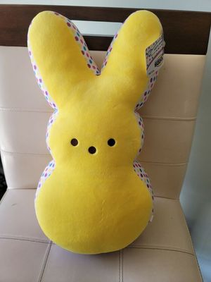 PEEPS GINGHAM PLUSH BUNNY - YELLOW