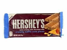 HERSHEY EXTRA CREAMY MILK CHOCOLATE WITH CRUNCHY WAFFLE CONE PIECES