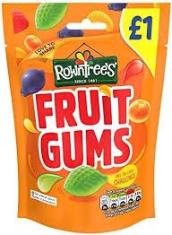 ROWNTREE FRUIT GUMS LARGE BAG