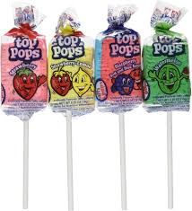 TOP POPS CHEWY TAFFY ASSORTED LOLLIPOPS