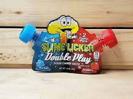 SLIME LICKER DOUBLE PLAY  BLUE RAZZ &amp; STRAWBERRY OOZE