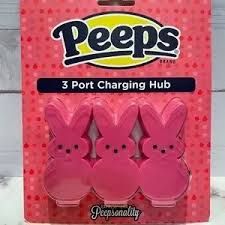 PEEPS 3 PORT CHARGING HUB- PINK