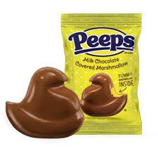 PEEPS MILK CHOCOLATE COVERED MARSHMALLOW CHICKS