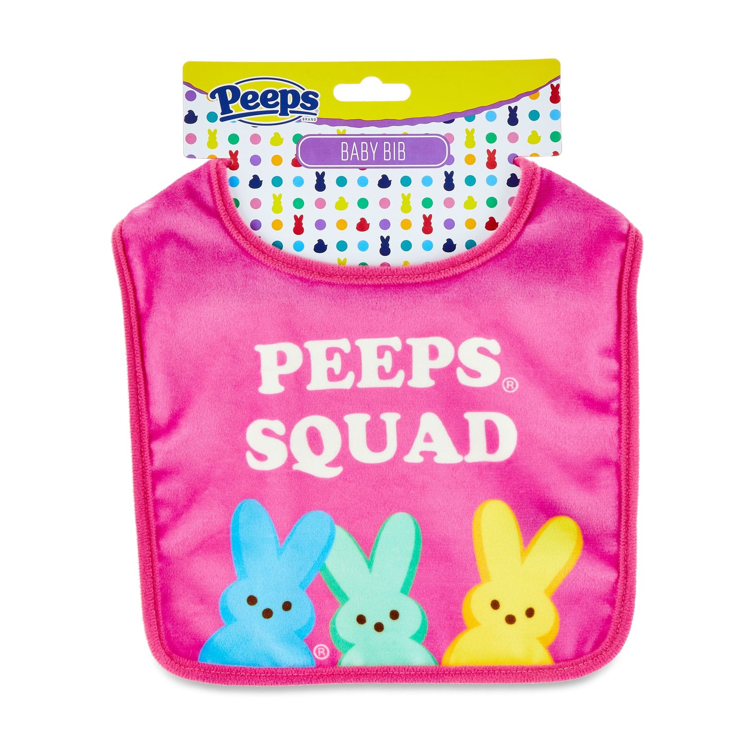 PINK &quot;PEEPS SQUAD&quot; BABY BIB