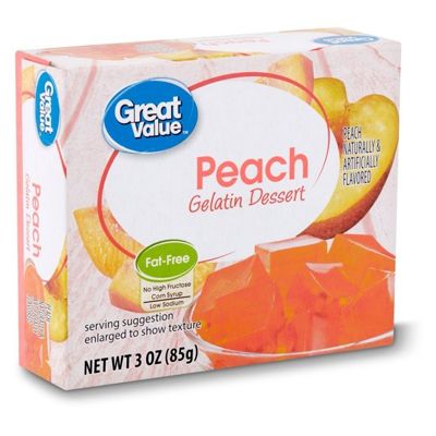GREAT VALUE PEACH GELATIN