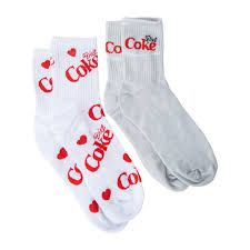 DIET COKE MID CREW SOCKS 2 PK
