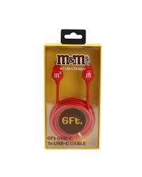 M&amp;M 6 FT USB C CHARGER RED
