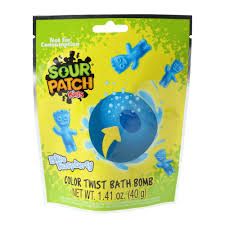 SOUR PATCH KIDS COLOR TWIST BATH BOMB BLUE RASPBERRY