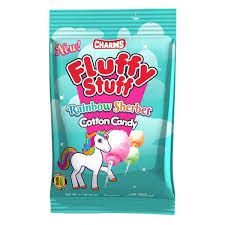 FLUFFY SOFT RAINBOW SHERBNERT COTTON CANDY