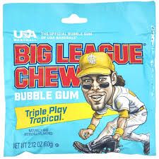 BIG LEAGUE CHEW BUBBLE GUM TRIPLE PLAY TROPICAL
