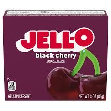 JELLO BLACK CHERRY GELATIN