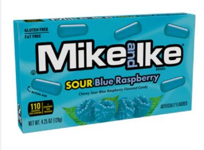 MIKE AND IKE SOUR BLUE RASPBERRY THEATRE BOX